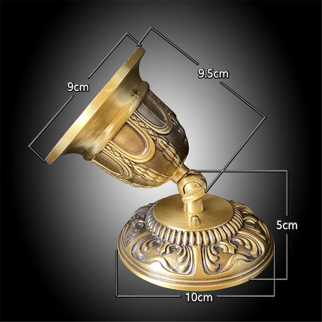 Vintage Solid Copper Ceiling Lights GU10 Surface Mount LED Spotlights Adjustable Ceiling Spot Light for Gallery Picture Lighting