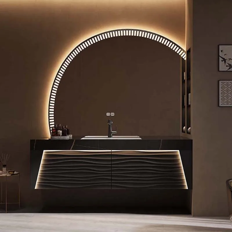 Luxury Small Bathroom Cabinet Perfume Storage Mirror Sink Bathroom Cabinet China Paper Skincare Corner Gabinete Home Furniture