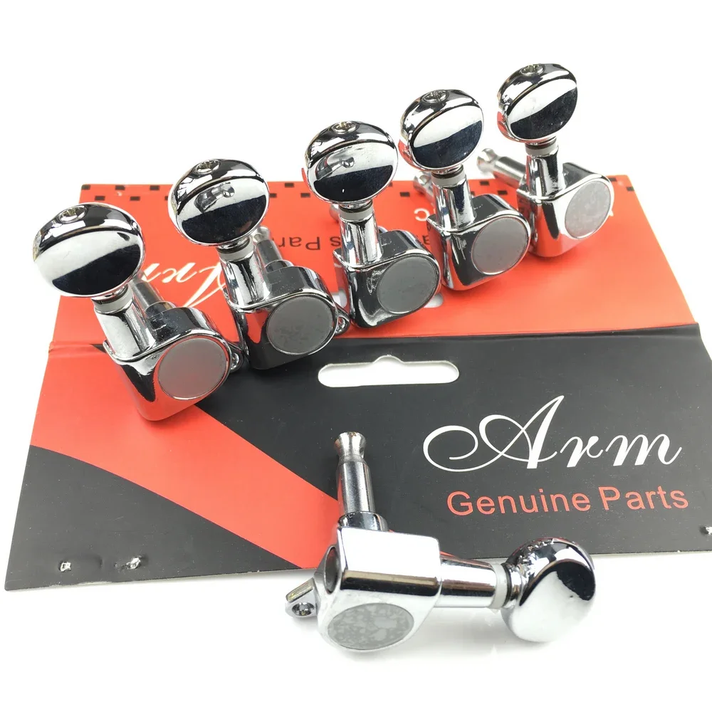 Electric Guitar Machine Heads Tuners Mini Oval Tuner for ST TL Silver Tuning Pegs J-05 Chrome Made In Korea