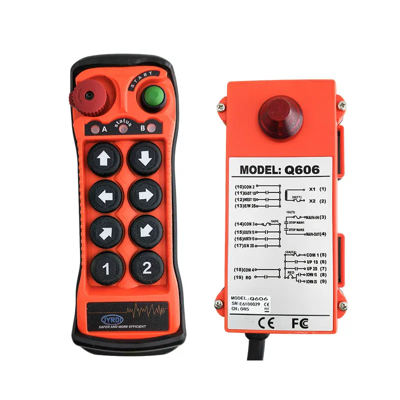 New Q808 8 buttons double speed Industrial Wireless Radio Crane Remote Control switches Hoist overhead bridge Crane Controller