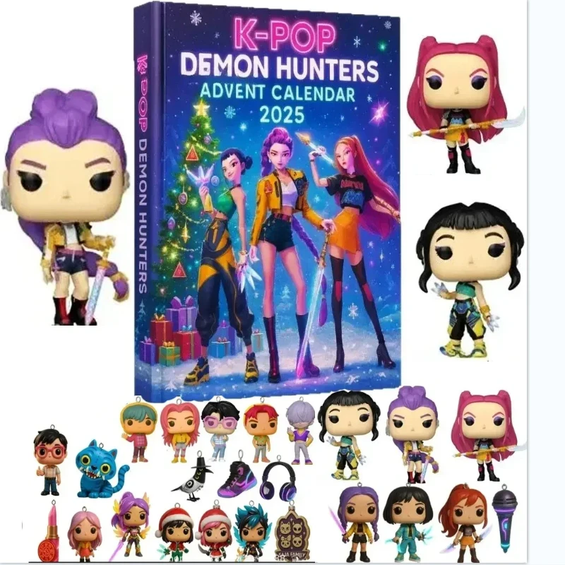 Ozdoba na choinkę z akrylu w stylu K-pop, figurka Demon Hunter, świąteczna pudełko-niespodzianka, uroczy gotycki wystrój świąteczny dla nastolatków i kobiet, prezent.