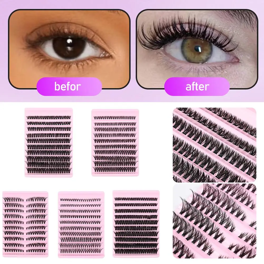 Heat Melt 가짜 속눈썹 30D/40D/50D/60D/80D 싱글 메이크업 세그먼트 속눈썹 유형 Natural Lash Cluster Tools Dense Eyela A7J3