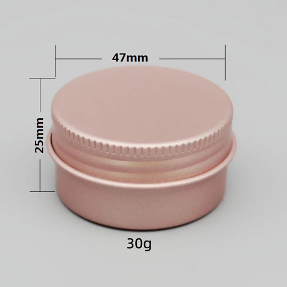 5/10/15/20/30/50/60g Roségold runde leere Aluminium box Deckel silberne Blechdosen runde Metall box leere Ceam Glas Kosmetik behälter – Detail 5