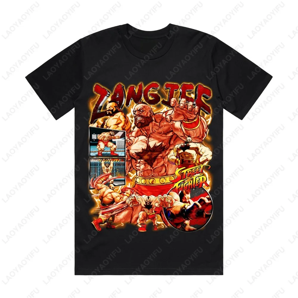 

Футболка Zangief Street Fighter, летняя хлопковая повседневная простая милая стильная футболка для мужчин, дышащая эстетичная футболка Ropa Hombre Camisetas