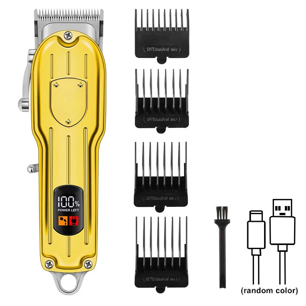 Elektrische Haarschneidemaschine und Rasierer für Männer, USB-Aufladbar, Barttrimmer, Professionelles Friseur-Set