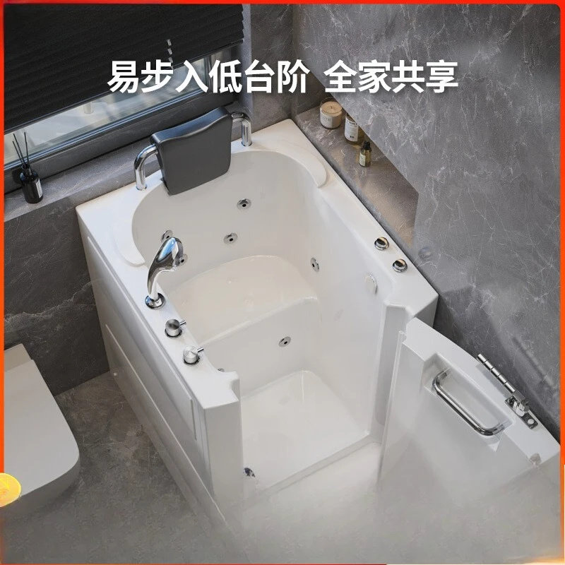 

Walk-in elderly bathtub household small apartment acrylic thermal insulation side door barrier-free low threshold for the elderl