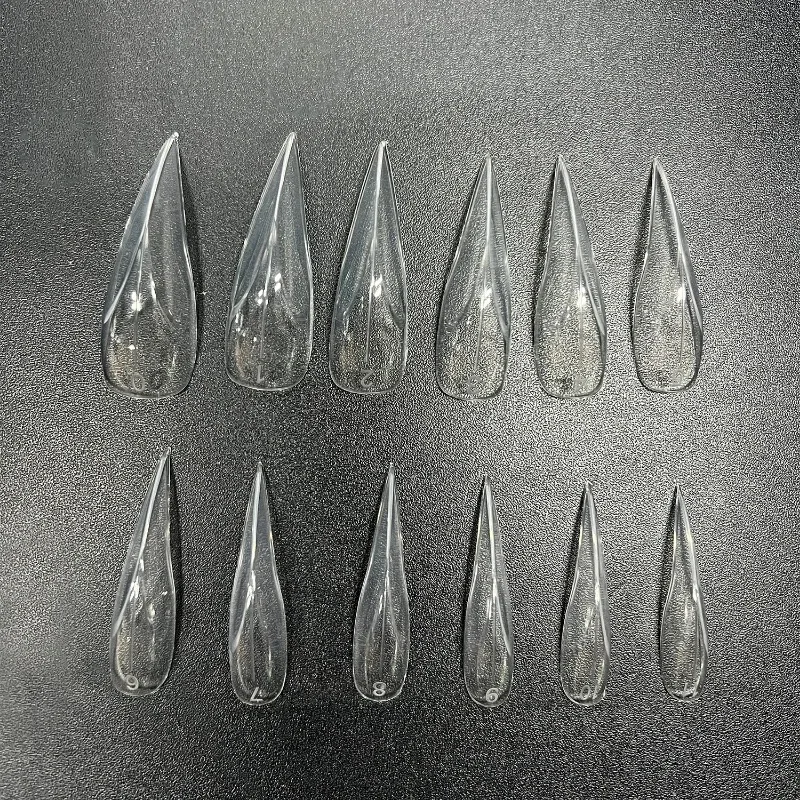 120 pezzi per unghie curve doppie forme per estensione gel poli unghie scolpite 3D stampi a copertura completa forniture per nail art fai da te strumenti per manicure