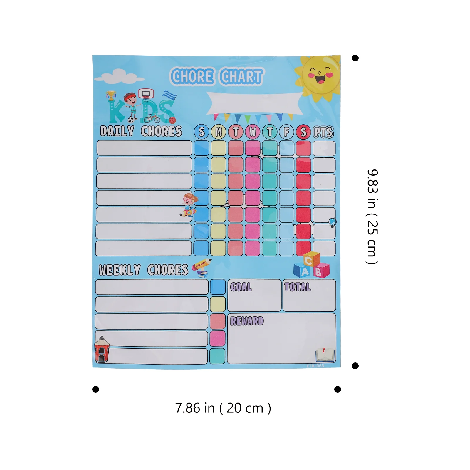 Diagramm für Kinder, Kühlschrank, Hausarbeit, Magnet, Kalender, Auszeichnung, Tischzubehör, Belohnung