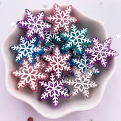 Colorful Resin 3D Candy Color Snowfloer Flatback Cabochon  Figurine Scrapbook  10pcs Craft DIY Christmas home decor Accessory