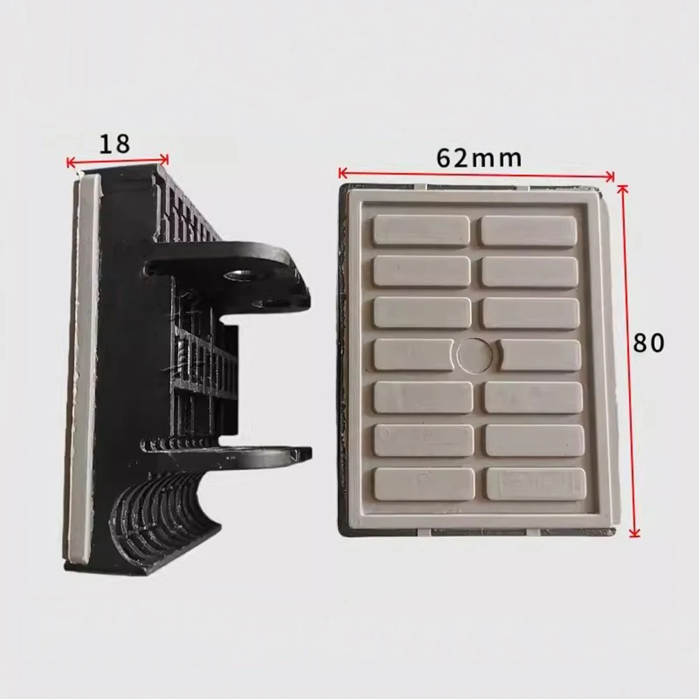 Replacement Part Conveyance Block Chain Pad Black Nylon Rubber 62 80 18 millimeter for HOMAG Edge Banding Machine