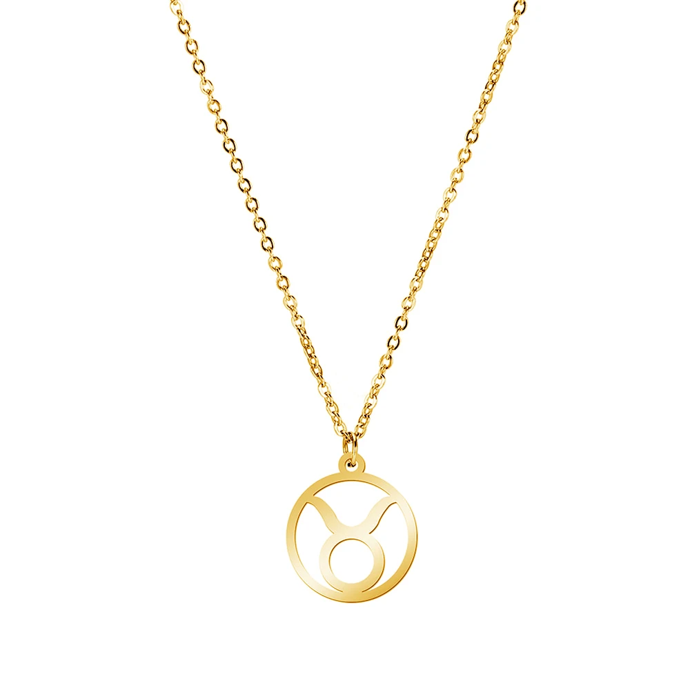 Edelstahl Hohl-out Stern Sternzeichen Halskette 12-Konstellation Anhänger Halskette Frauen Kette Halsband Männer Schmuck Geschenke – Detail 10