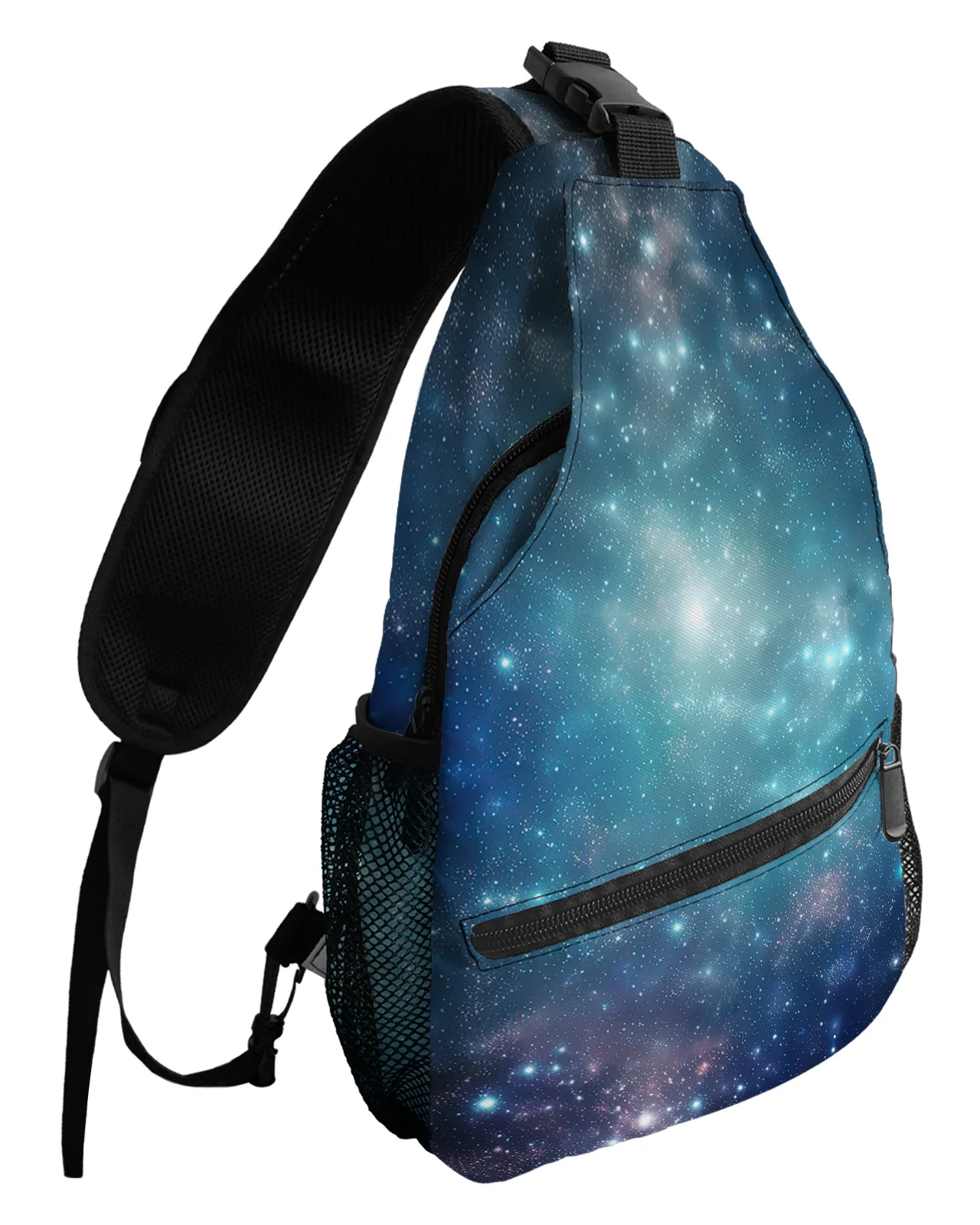 

Starry Deep Sky Galaxy Star Chest Bags For Women Men Waterproof Messenger Bags Female Travel Sport One Shoulder Crossbody Bag