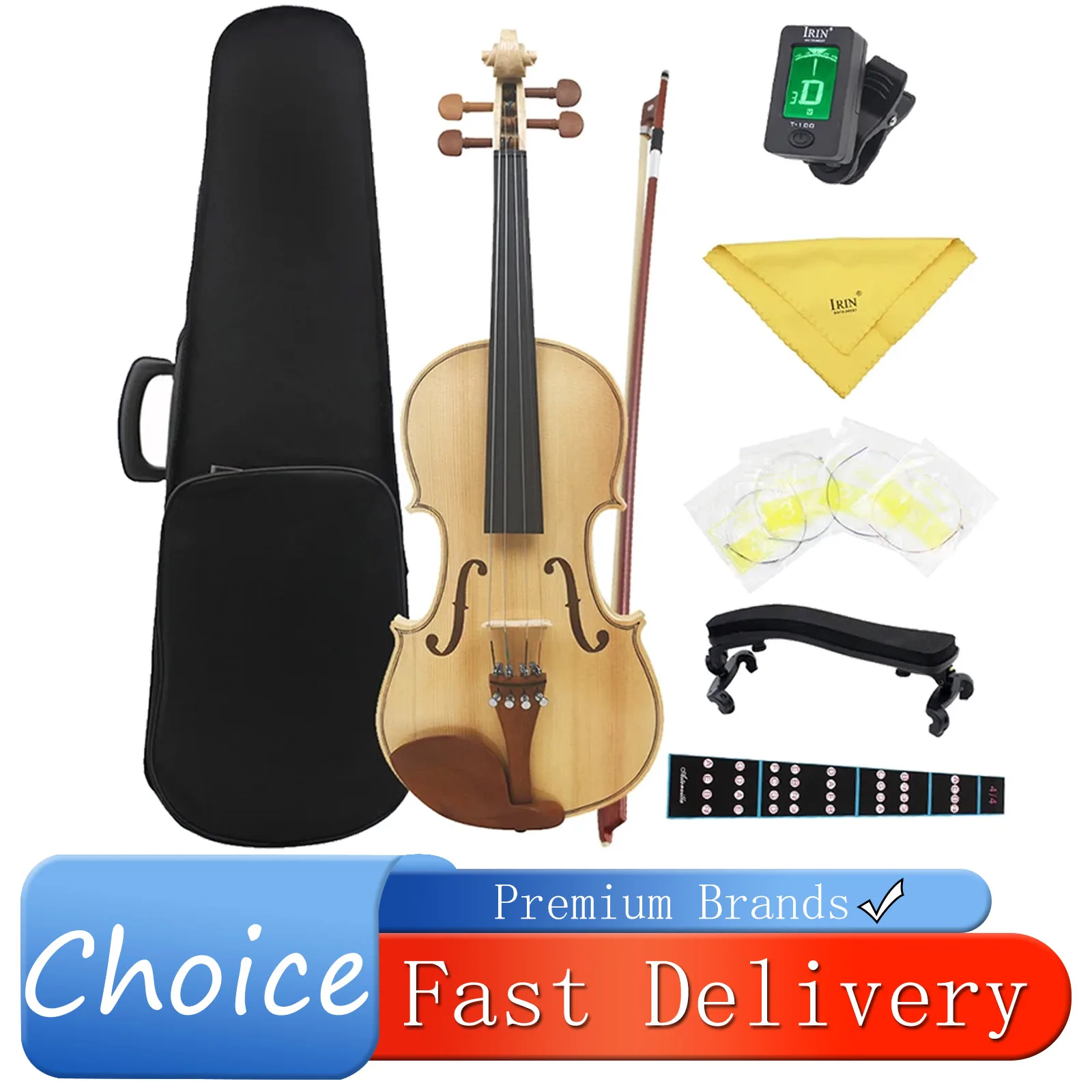 

Astonvilla Violin AV-340 4/4 Acoustic Violin Wood Color Maple Panel 4/4 Violin Fiddle With Case Bow Strings Shoulder Rest Tuner