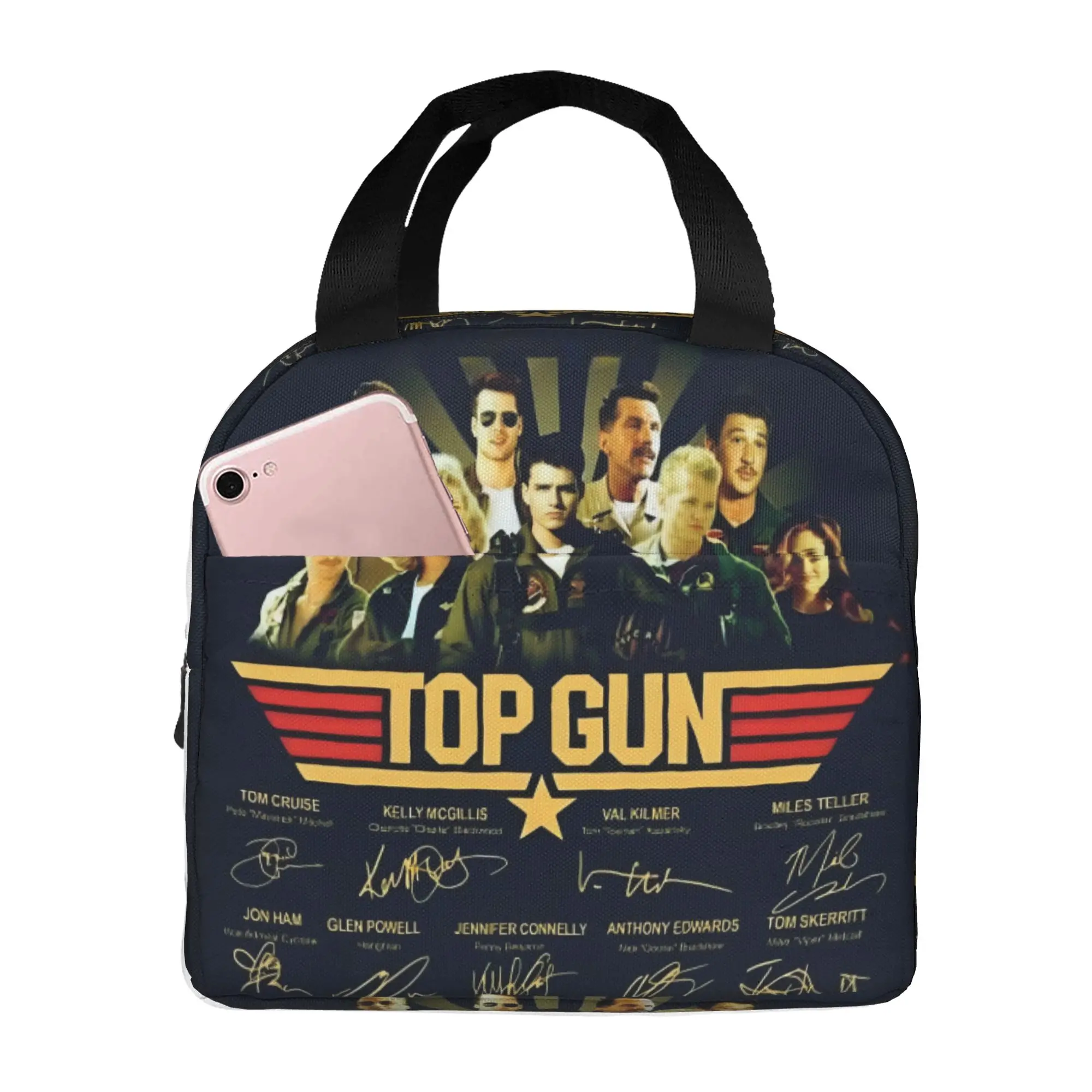 Top Gun Maverick Film Thermal Insulated Lunch Bags Air Force Fighter Jets  Resuable Lunch Tote for Outdoor Picnic Food Box
