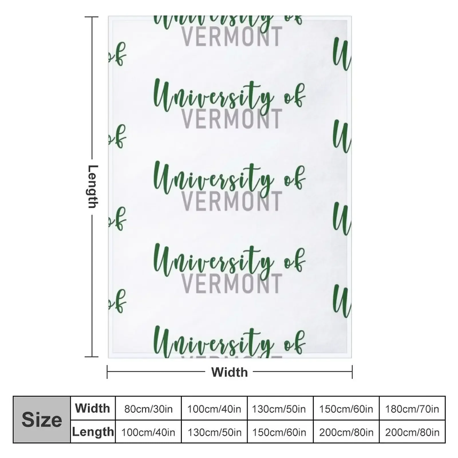 University of Vermont! Throw Blanket cosplay anime Cute Blankets