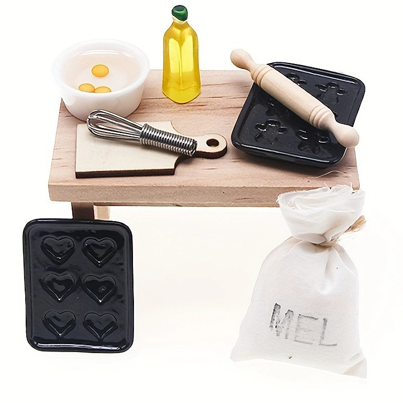 

1set 1:12 Dollhouse Miniature Kitchen Baking Accessories Set Playhouse Food Play Model Home Decoration Diy Accessory Ornament