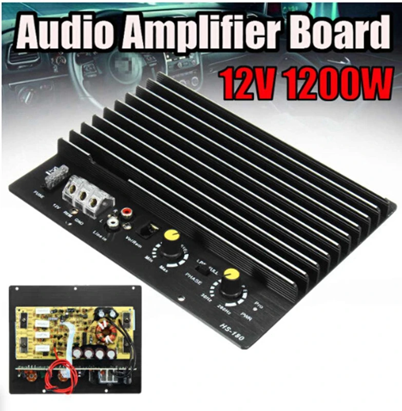 Car audio single channel amplifier Car power amplifier 1000W12V subwoofer power amplifier board KL-180 power amplifier