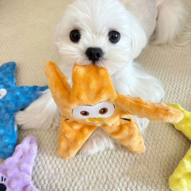 Jouet en peluche grinçant étoile de mer pour chien, Puzzle de déispensage de friandises, jeu de renifler pour la Stimulation Mentale, jouets interactifs pour animaux de compagnie