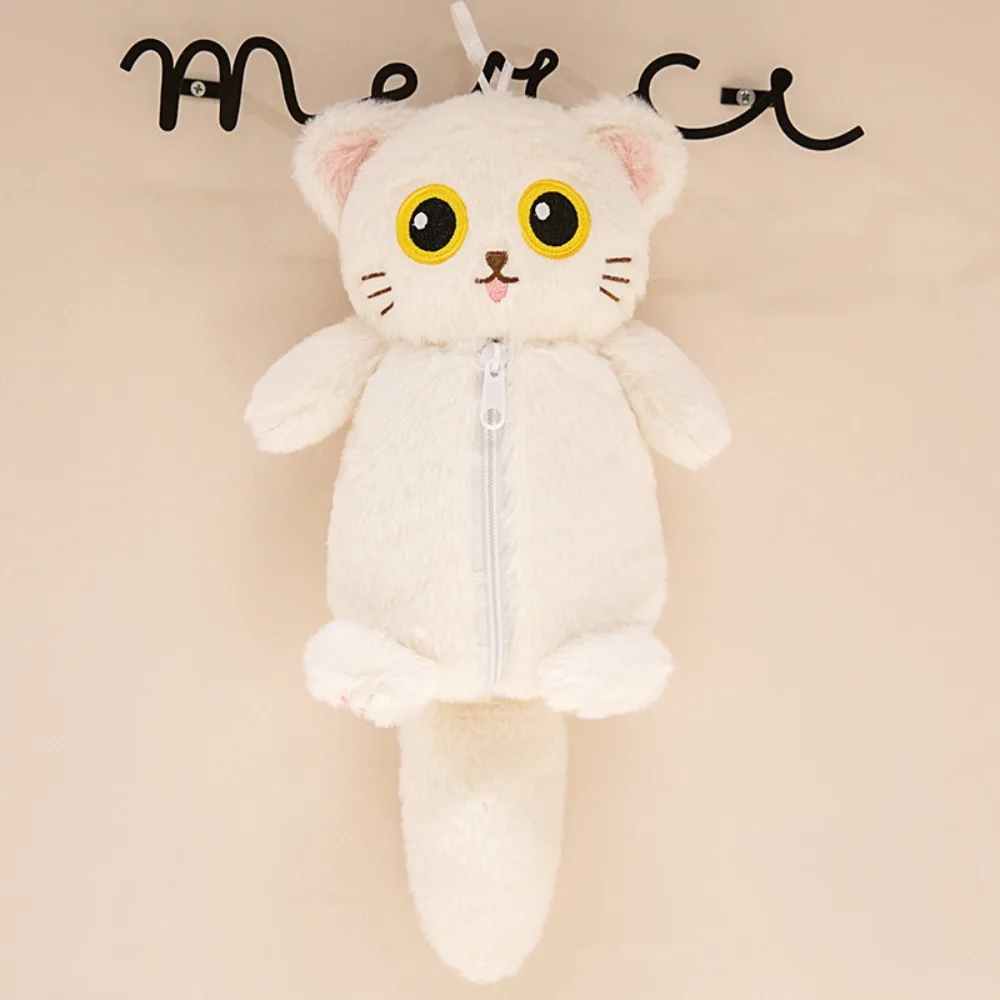 Cat Plush Capybara Pen Bag Multi Functional Portable Kitty Stationery Bag Kawaii Coin Purse Cartoon panda Pencil Case Girl Gift
