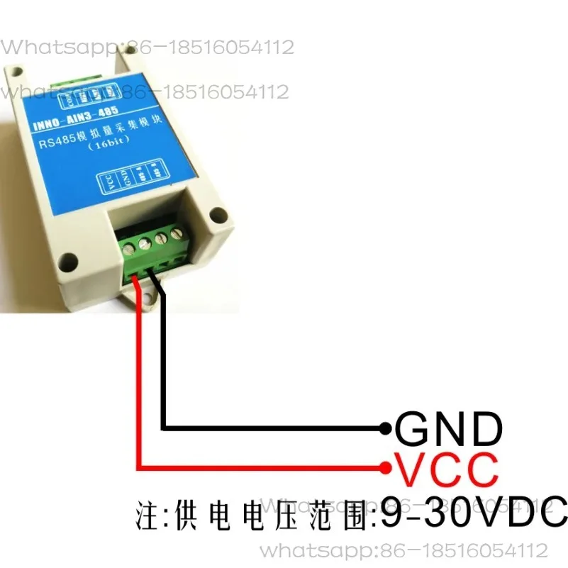 

4-channel Analog Acquisition ADC Module 4-20mA 16 Bit High-precision 485 MODBUS Transmitter