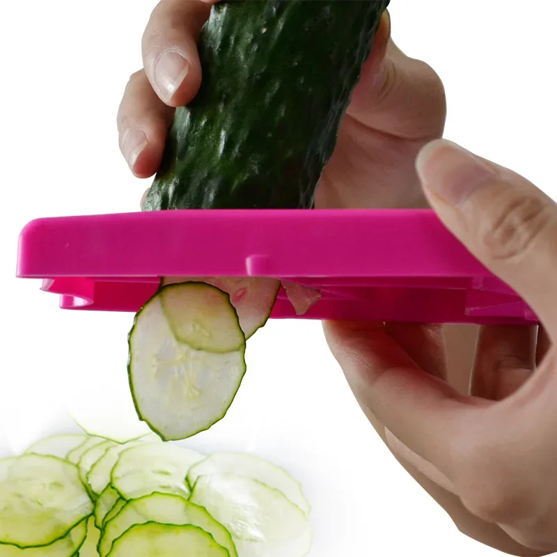 1PC Creative Kitchen Gadgets Fruit & Vegetable Knife Manual Cutter Cucumber Slicer Crusher Peeler Home Tools OK 0261