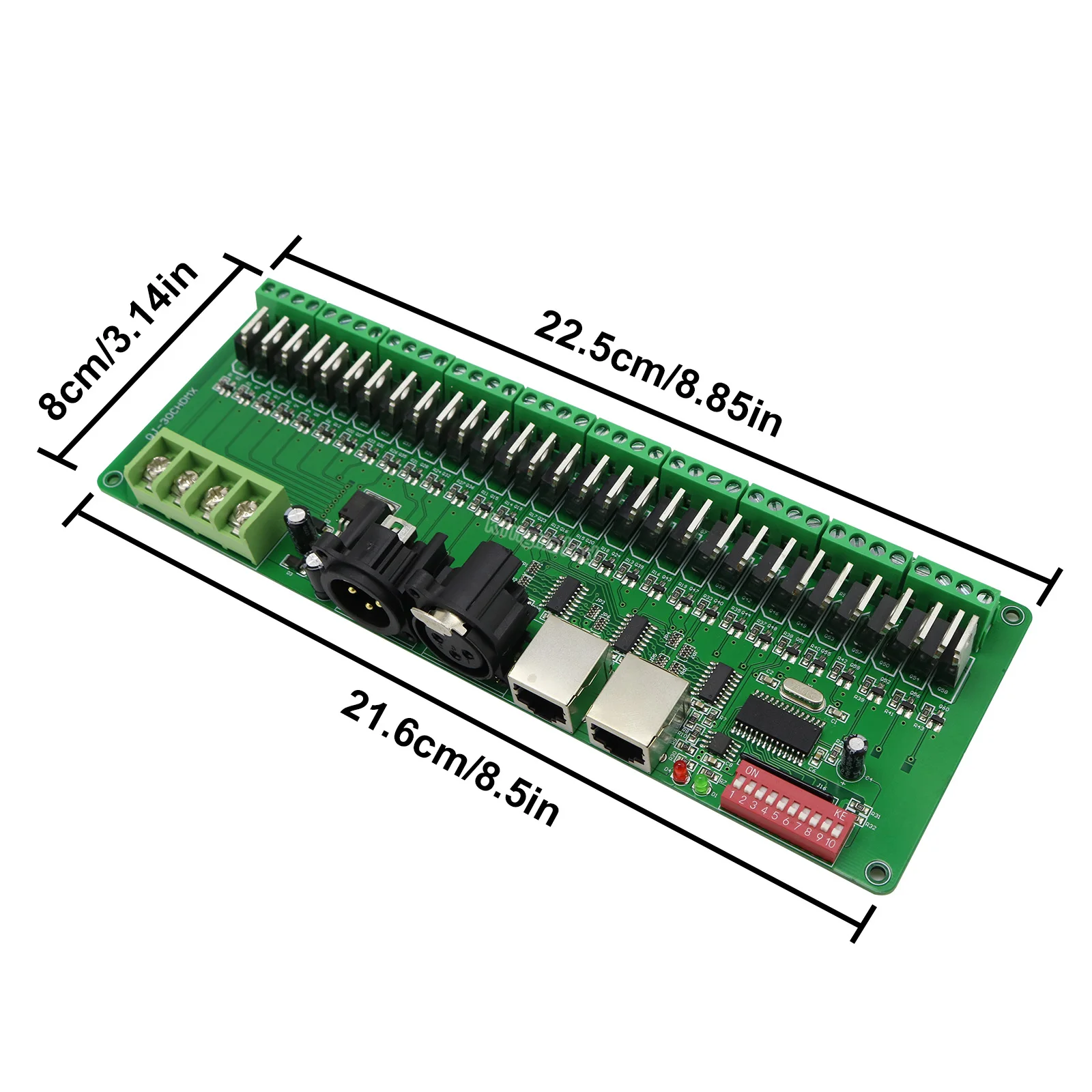 DMX Decoder 30 Channels RGB LED Strip Lights Driver DMX 512 No Plastic Box Controller DC 9V- 24V DMX512 Dimmer