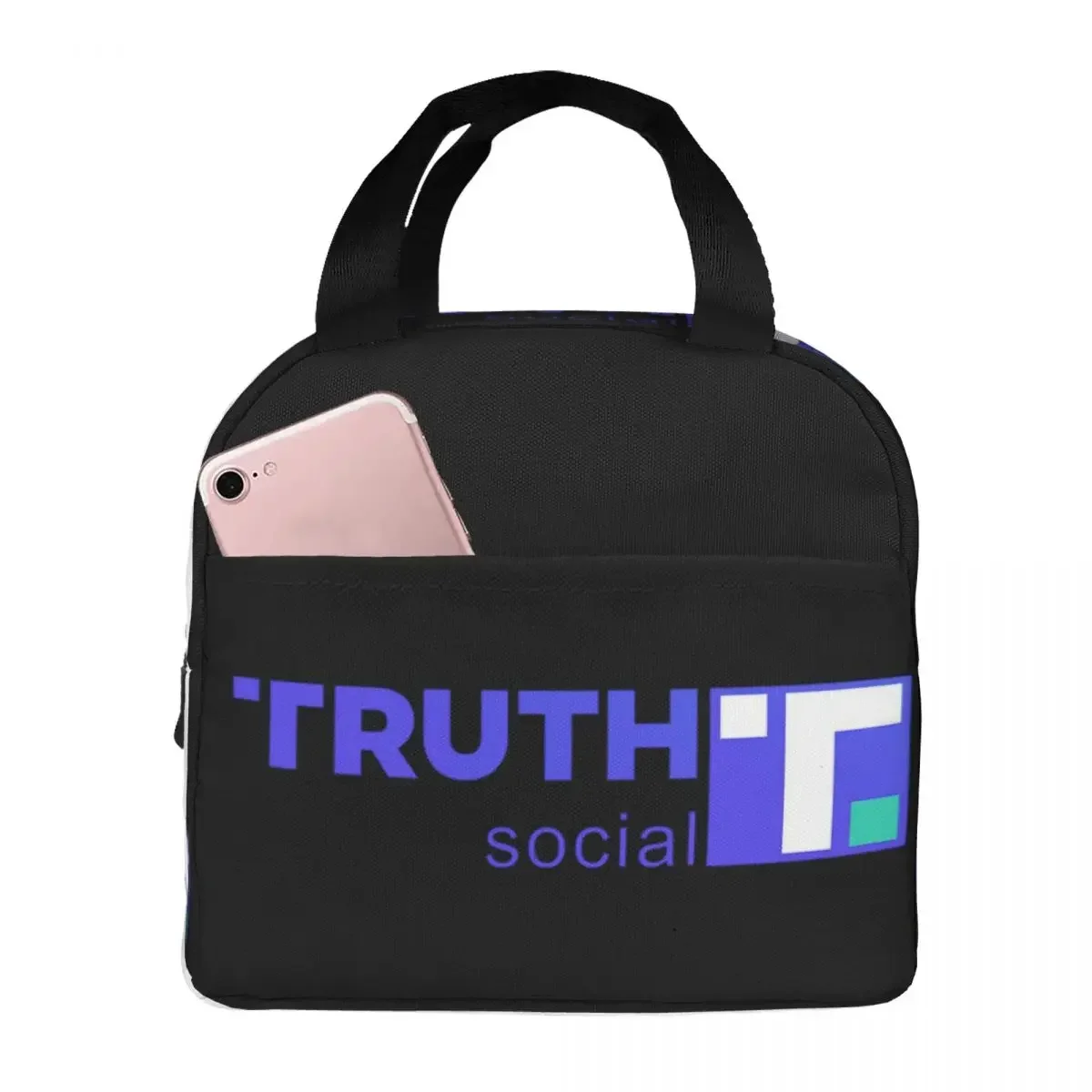 Truth Social Media Truth Social Trump - Trump's Fans Gifts Insulated Lunch Bags Picnic Bags Lunch Box for Woman Work Children