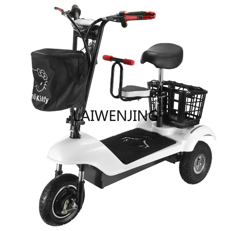 

LYN lightweight electric tricycle pick up and drop off children lithium lead acid battery mini elderly folding car