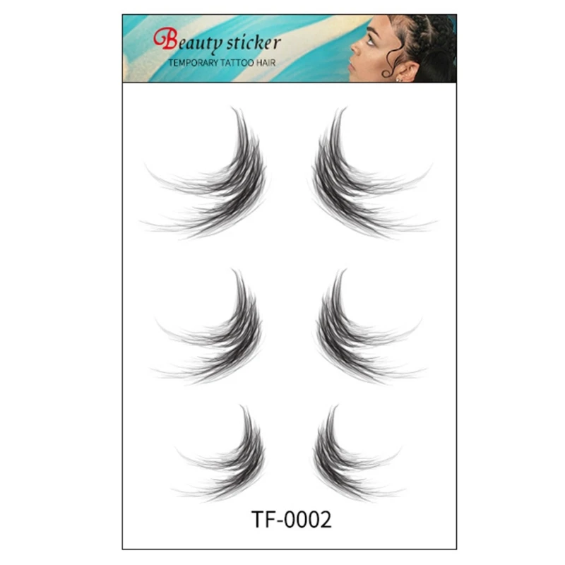 Hair Edges Tattoo Sticker Realistic Baby Hair Curly  DIY Makeup Template