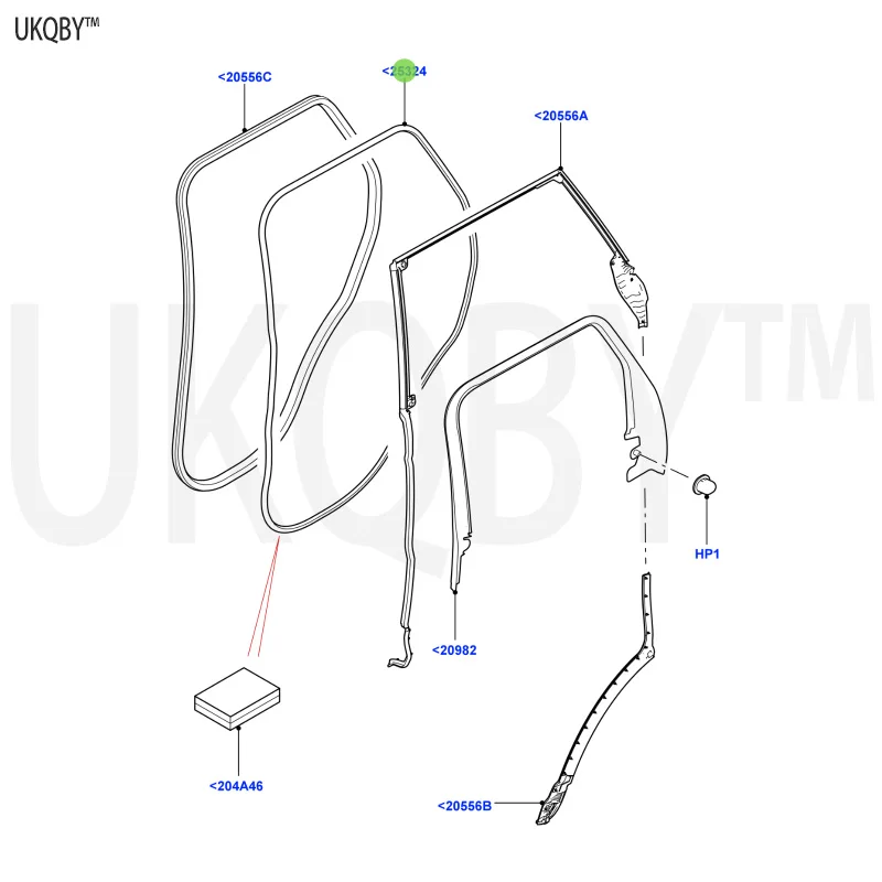 La nd Ro ve r Sport Ra ng e Ro ve r 2014 LR098316 Gasket LR098315 LR098316