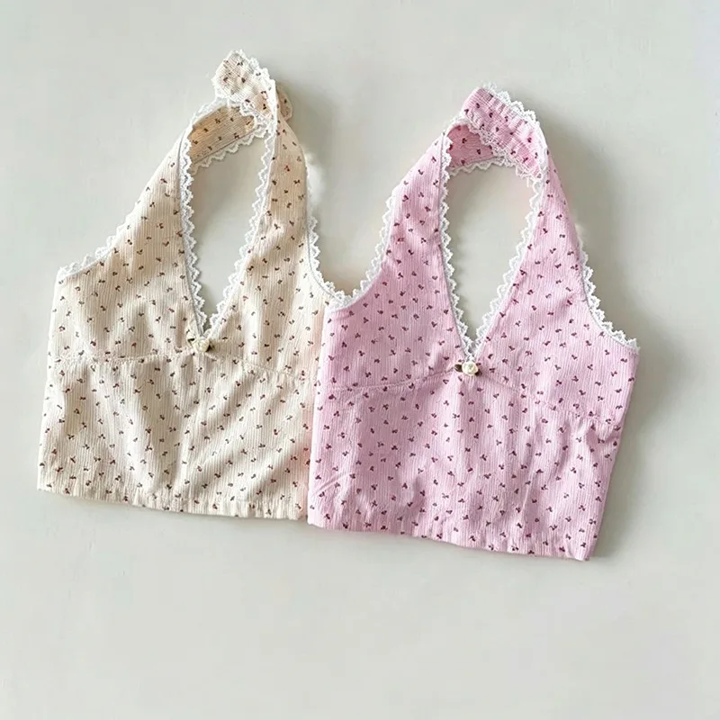 

2026 Summer New Girls Sleeveless Sling Vest Cotton Baby Floral Tops Fashion Kids Tee Cute Toddler T Shirts Kids Clothes