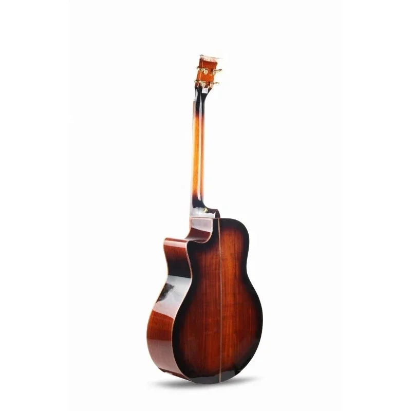 

40-Inch pinned faceted mahogany acoustic guitar