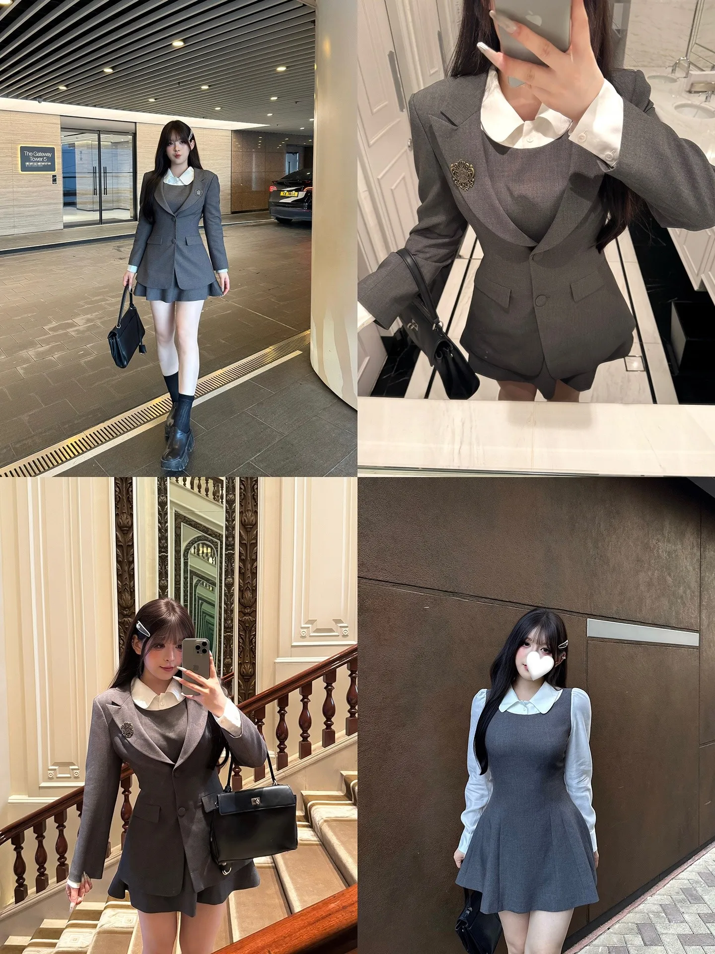 

Blazaixianqi Spring 2026 Women's Long Sve irt Vest Skirt Two-Piece Set Busin Sle Polyester Fiber Waist-Cinching