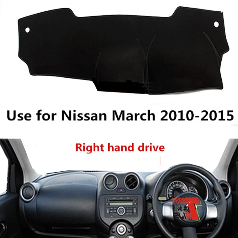 

TAIJS factory high quality Suede dashboard cover for Nissan March 2010-2015 Right hand drive hot selling product