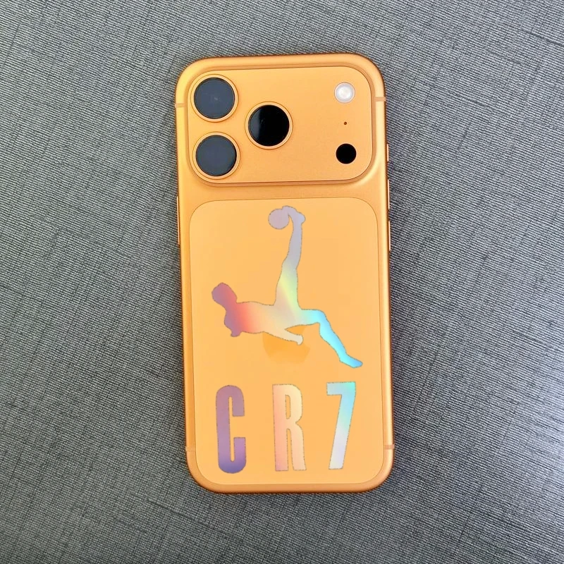 Car Stickers CR7 Bicycle Kick Ronaldo Reflective Decals For Windshield Door Trunk Motorcycles iPhone Laptop