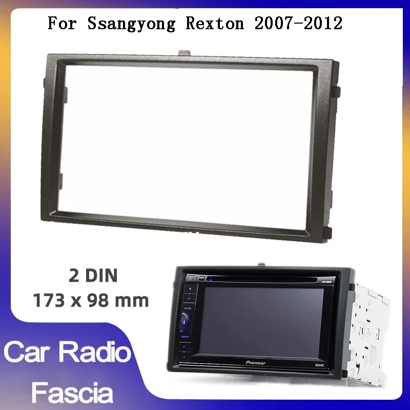 

Автомобильный радиоприемник Double din для Ssangyong Rexton 2007-2012, видеопанель, плеер, аудиоприборная панель, 2-диночная рамка, комплект крепления на приборной панели