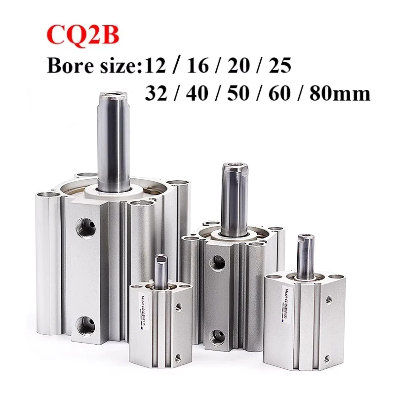 CQ2B Double Acting Thin Compact Cylinder CQ2B12 CQ2B16 CQ2B20 CQ2B25 CQ2B32 CQ2B40 CQ2B50 CQ2B63 CQ2B80x100