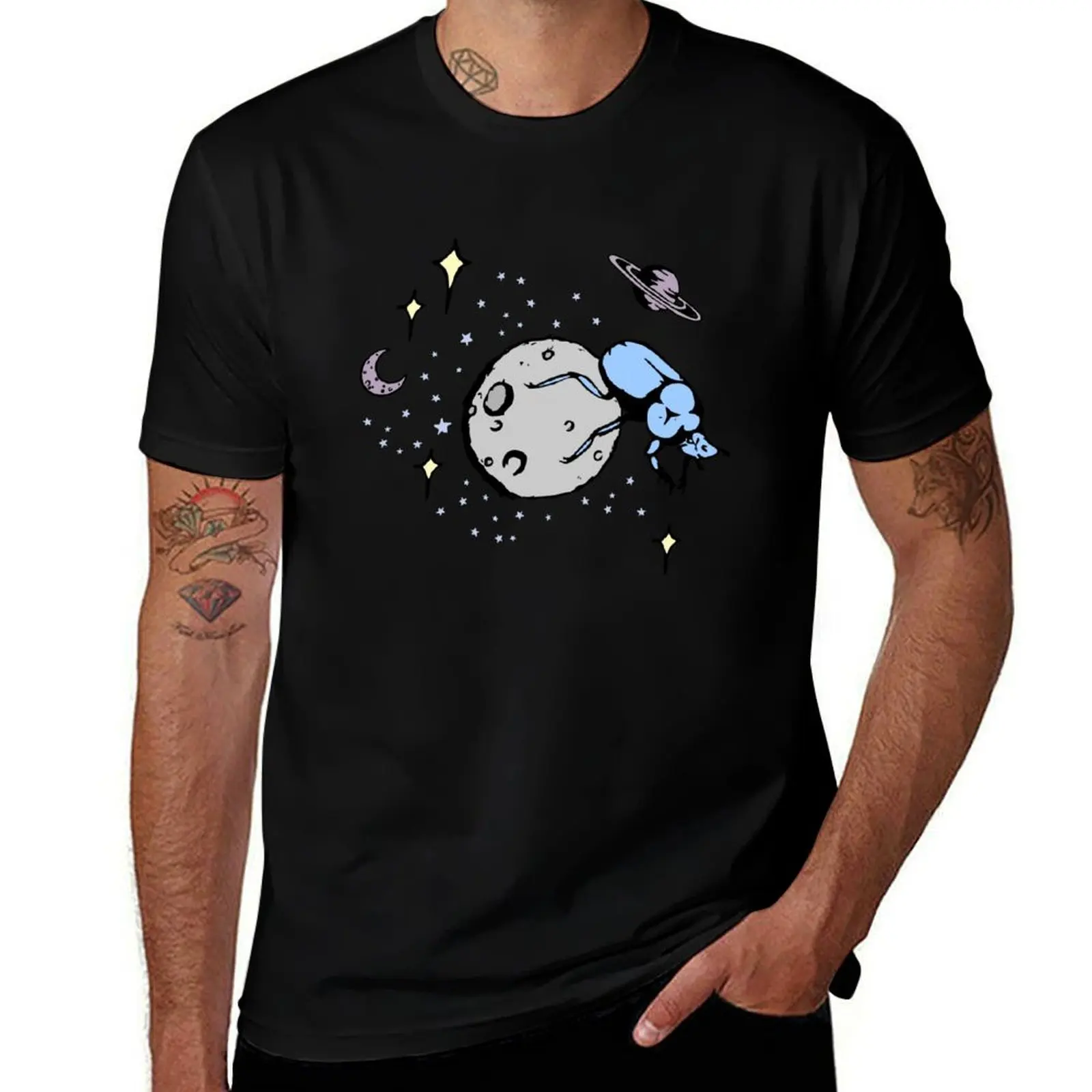 Galactic Dung Beetle T-Shirt men t shirt cotton 100% cotton t shirt pack man t shirt cotton T-shirt