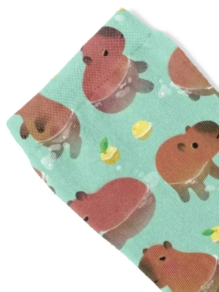 Capybath time Socks football funny gifts Men's new year Women's Socks Men's