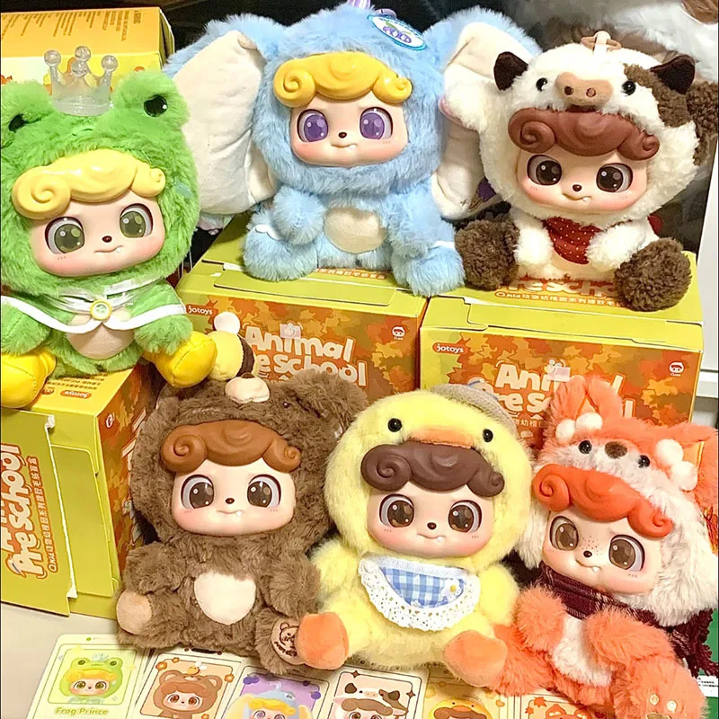 

Cute Q.Kid Emotional Furry Monster Plush Mystery Box Blind Figure Collection Trendy Ornament for Girl Bedroom Suitable Gift