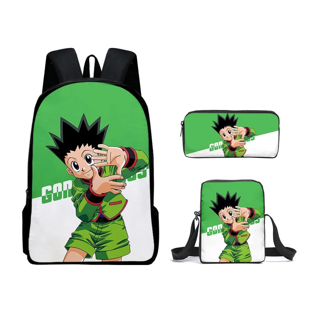 

Popular Fashion HXH HIsoka 3D Print 3pcs/Set pupil School Bags Laptop Daypack Backpack Inclined shoulder bag Pencil Case