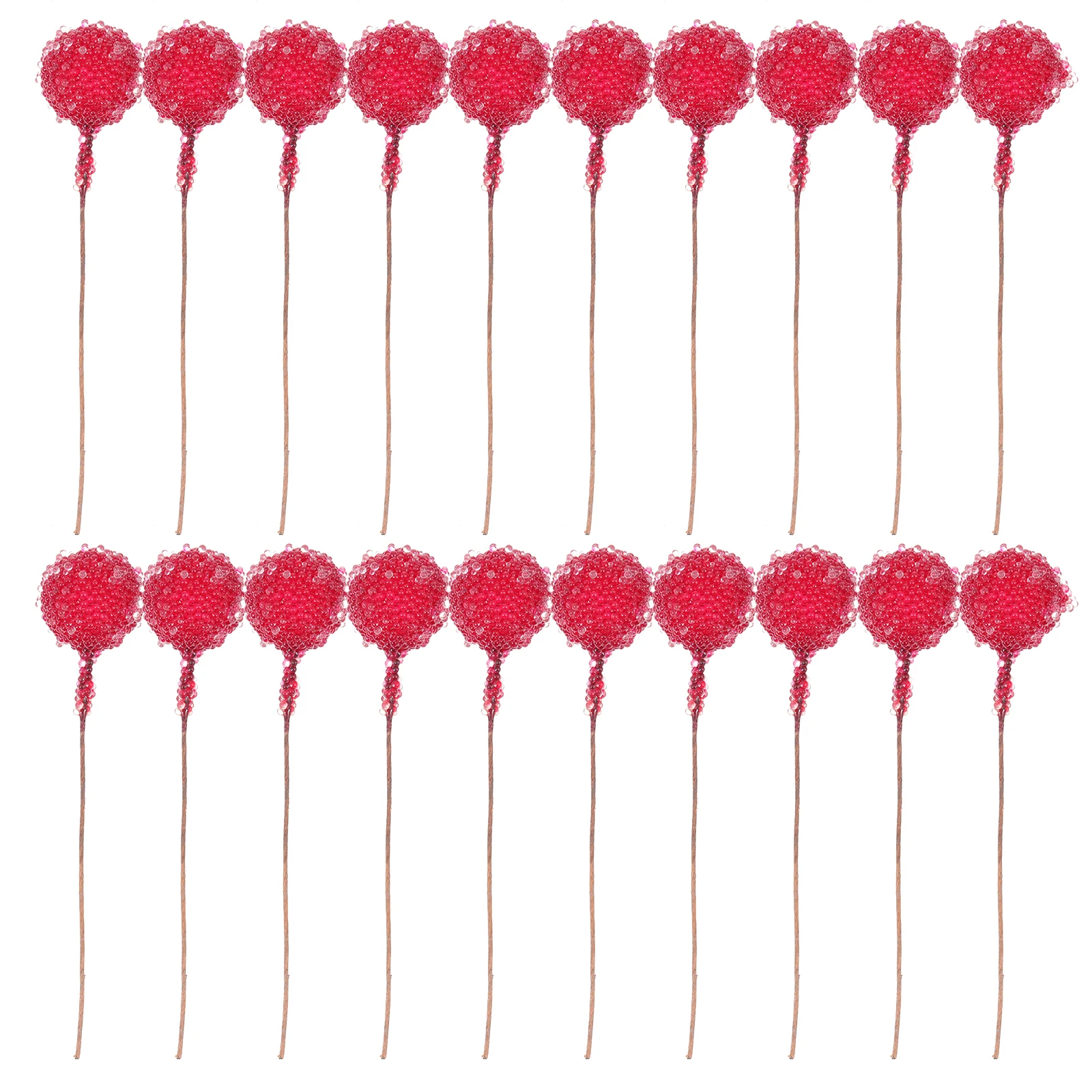 

100Pcs Artificial Frosted Berries Christmas Supplies Decoration for Home Party