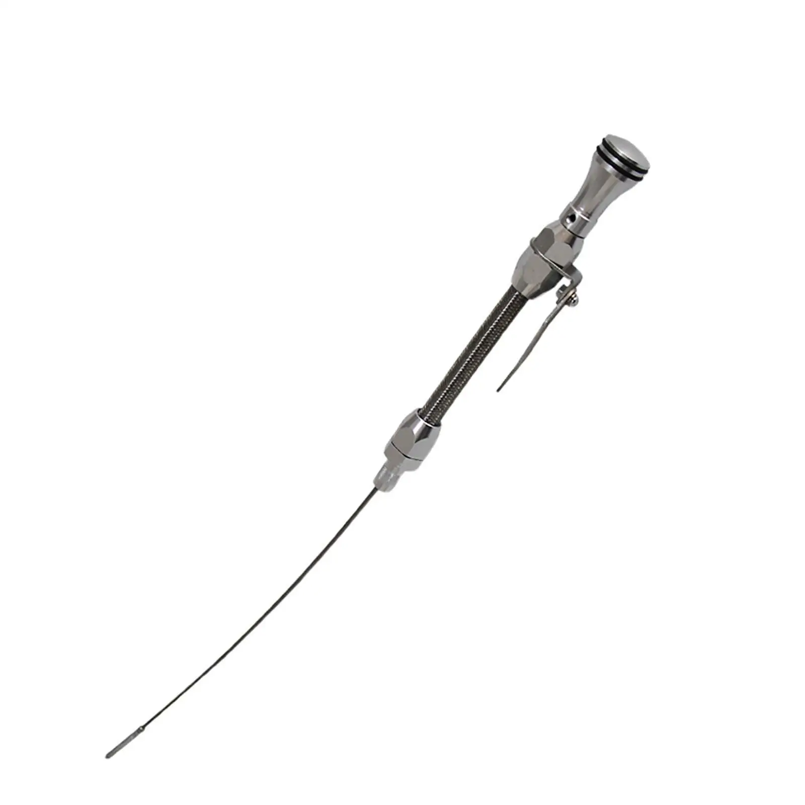 Oil Level Dipstick Stainless Braided Dipstick Oil Level Measuring Tool for Chevy Sbc 327 265 283 Easy Installation