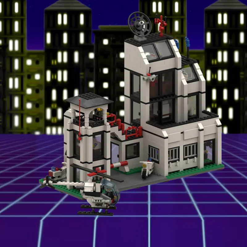 Modelo City Street View, ladrillo de construcción MOC, Departamento de Policía de Metro, tecnología Modular, regalos de vacaciones para niños, juguetes para montar, traje