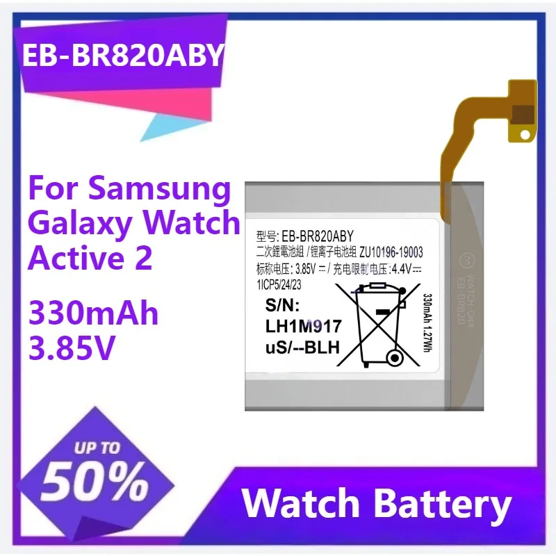 

EB-BR820ABY New Battery For Samsung Galaxy Watch Active 2 Active2 SM-R820 SM-R825 44mm Batteries 330mAh 3.85V