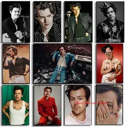 Famous Singer Portrait Harris Styles Canvas Art  Pop Music Posters  Prints for Living Room Wall Decor Home Decor Picture