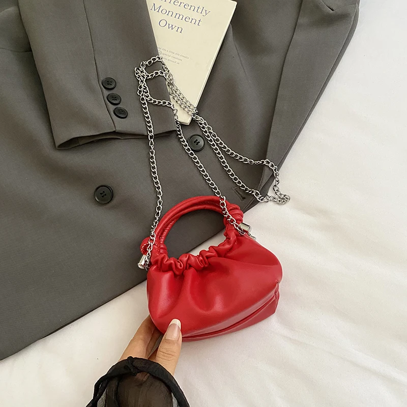 Borsa quadrata piccola portatile in stile coreano da donna Catene moda estiva Borsa a tracolla con rossetto Pochette da festa in morbida pelle