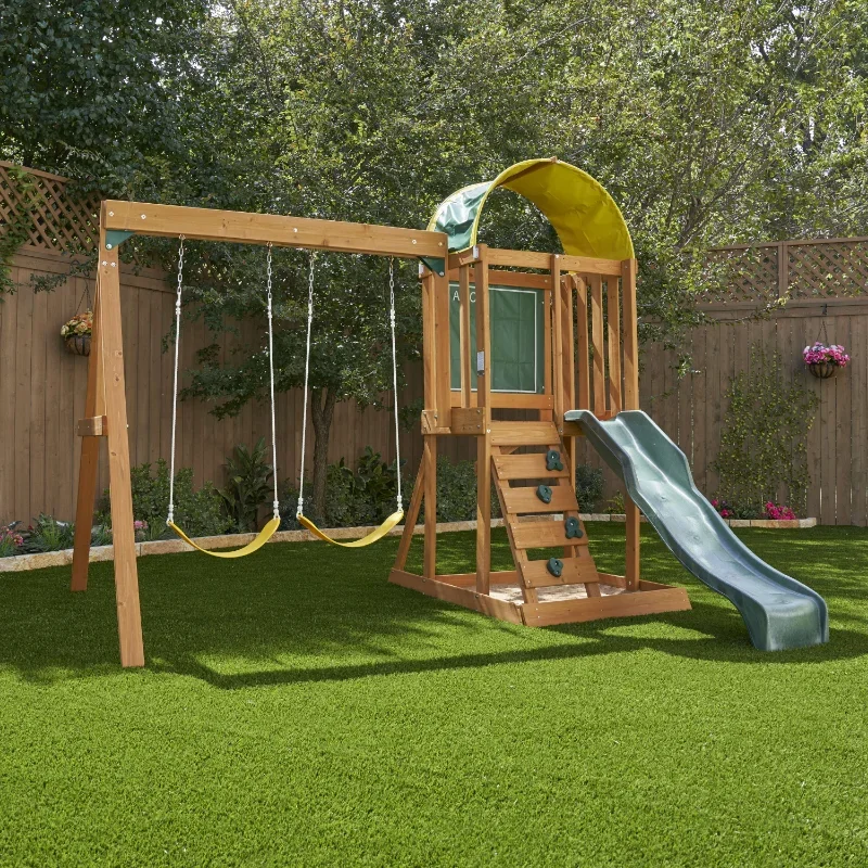 Fort Wooden Outdoor Playset/ Swing Set