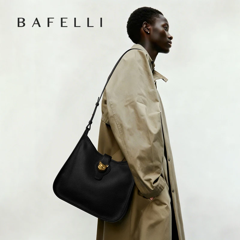 

BAFELLI New Women's Natural Cattle Leather Bucket Bag - Versatile & Chic Shoulder & Crossbody