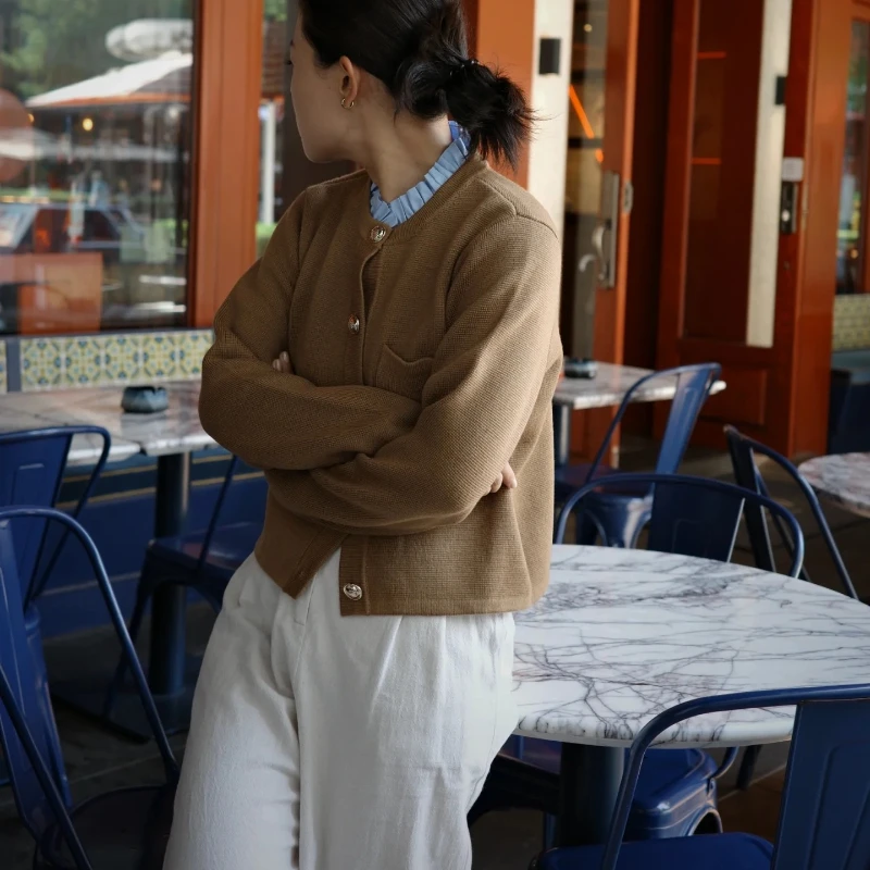 

Women's patchwork long sleeve cardigan single breasted winter warm clothes ladies sweater coat